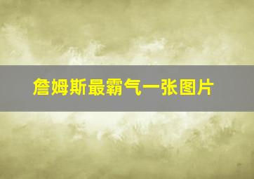 詹姆斯最霸气一张图片