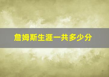 詹姆斯生涯一共多少分