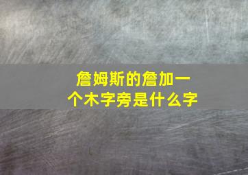 詹姆斯的詹加一个木字旁是什么字