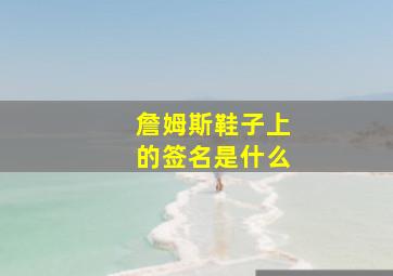 詹姆斯鞋子上的签名是什么