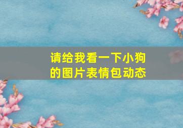 请给我看一下小狗的图片表情包动态