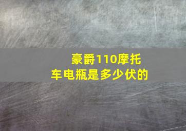 豪爵110摩托车电瓶是多少伏的