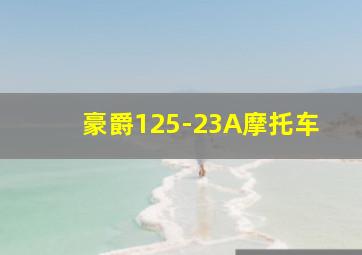 豪爵125-23A摩托车