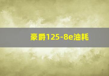 豪爵125-8e油耗