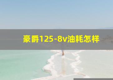 豪爵125-8v油耗怎样