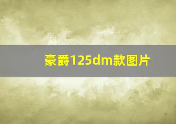 豪爵125dm款图片