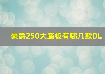 豪爵250大踏板有哪几款DL