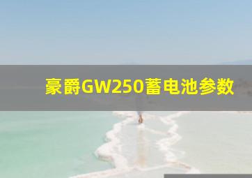 豪爵GW250蓄电池参数