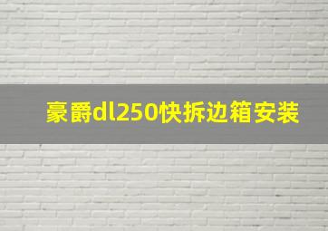 豪爵dl250快拆边箱安装