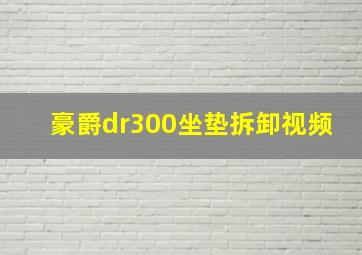 豪爵dr300坐垫拆卸视频