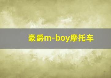 豪爵m-boy摩托车