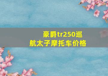 豪爵tr250巡航太子摩托车价格