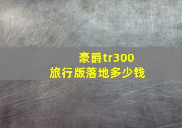 豪爵tr300旅行版落地多少钱