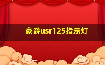 豪爵usr125指示灯