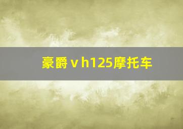 豪爵ⅴh125摩托车