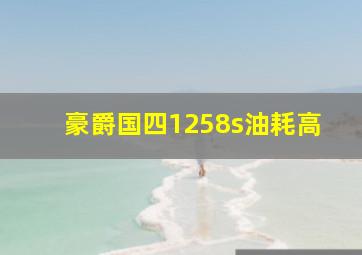 豪爵国四1258s油耗高