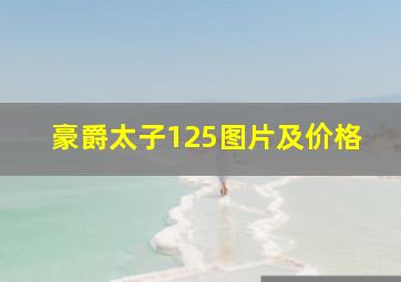 豪爵太子125图片及价格