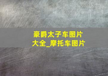 豪爵太子车图片大全_摩托车图片