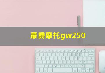 豪爵摩托gw250