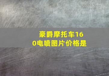 豪爵摩托车160电喷图片价格是