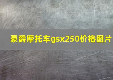 豪爵摩托车gsx250价格图片