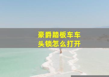 豪爵踏板车车头锁怎么打开