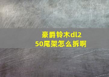 豪爵铃木dl250尾架怎么拆啊