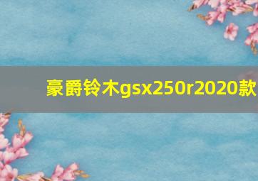 豪爵铃木gsx250r2020款