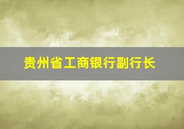 贵州省工商银行副行长