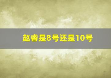 赵睿是8号还是10号