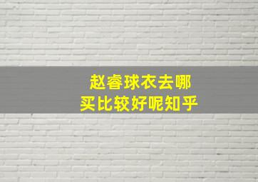 赵睿球衣去哪买比较好呢知乎