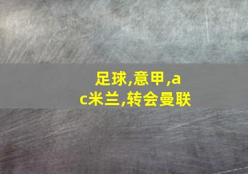 足球,意甲,ac米兰,转会曼联