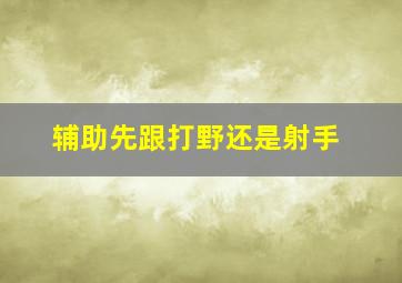 辅助先跟打野还是射手