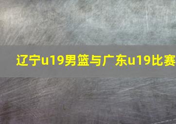 辽宁u19男篮与广东u19比赛