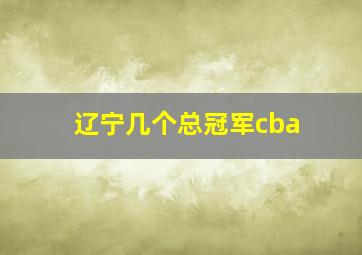 辽宁几个总冠军cba