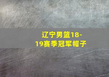 辽宁男篮18-19赛季冠军帽子