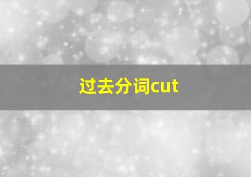 过去分词cut