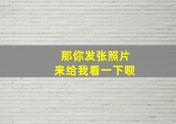 那你发张照片来给我看一下呗