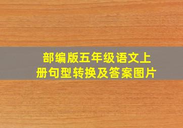 部编版五年级语文上册句型转换及答案图片