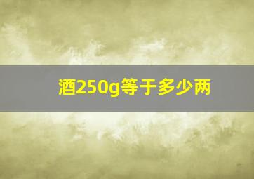 酒250g等于多少两