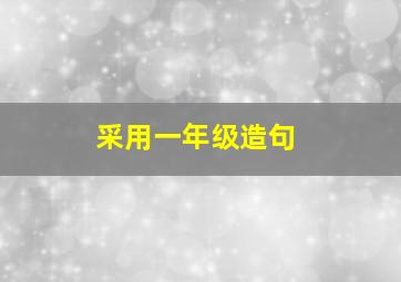 采用一年级造句