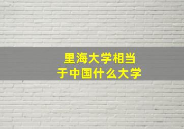 里海大学相当于中国什么大学