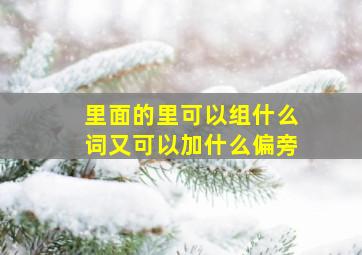 里面的里可以组什么词又可以加什么偏旁