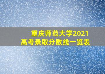 重庆师范大学2021高考录取分数线一览表