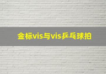 金标vis与vis乒乓球拍