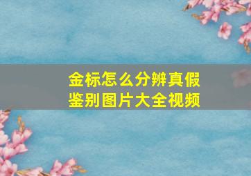 金标怎么分辨真假鉴别图片大全视频