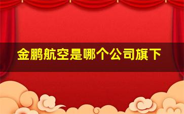 金鹏航空是哪个公司旗下