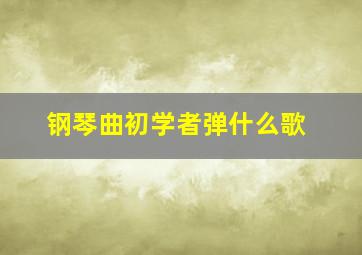 钢琴曲初学者弹什么歌