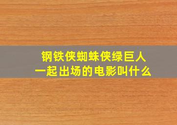 钢铁侠蜘蛛侠绿巨人一起出场的电影叫什么