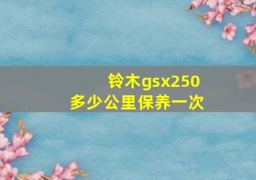 铃木gsx250多少公里保养一次